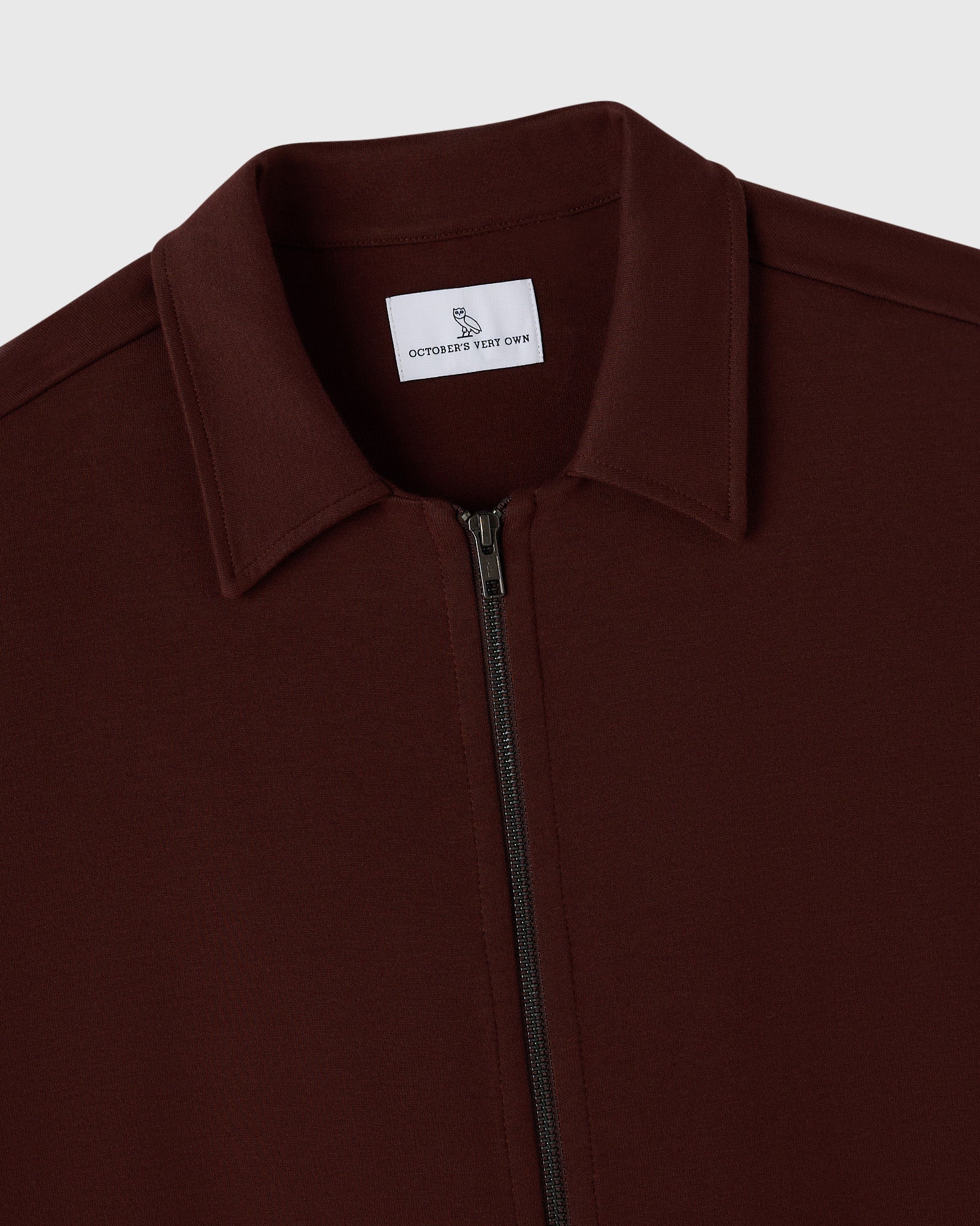 Double Knit Script Overshirt Cocoa
