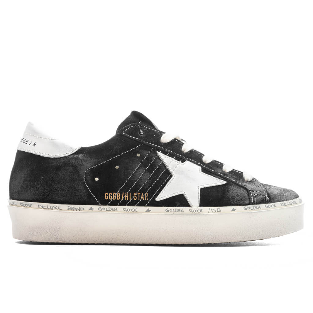 Womens Leather Suede Hi Star Black Milky