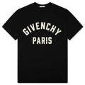 Patch Silk T Shirt Black White