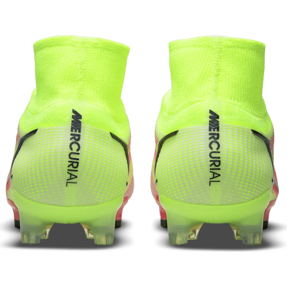 Nike Mercurial Superfly 8 Elite FG firm Ground Soccer Cleats Volt Bright Crimson