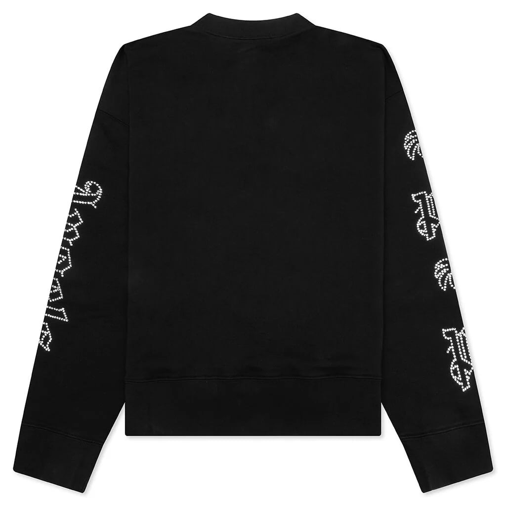 New Gothic Studded Crew Black Silver