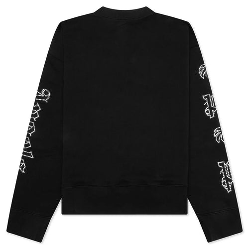 New Gothic Studded Crew Black Silver