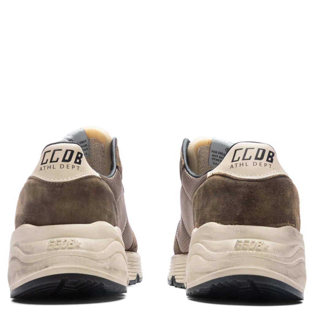 Running Sole Sneakers Olive Green Cream