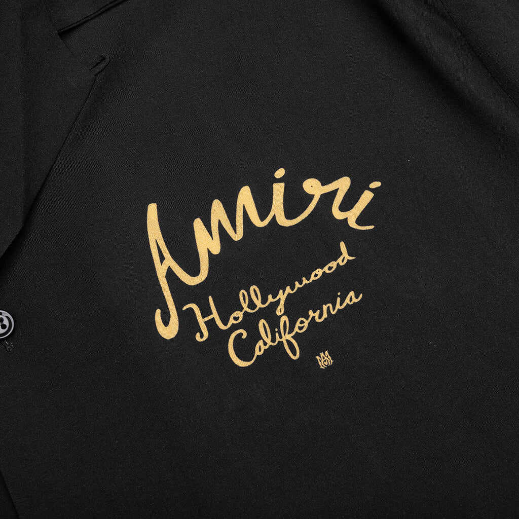 Amiri Hollywood Camp Shirt Black