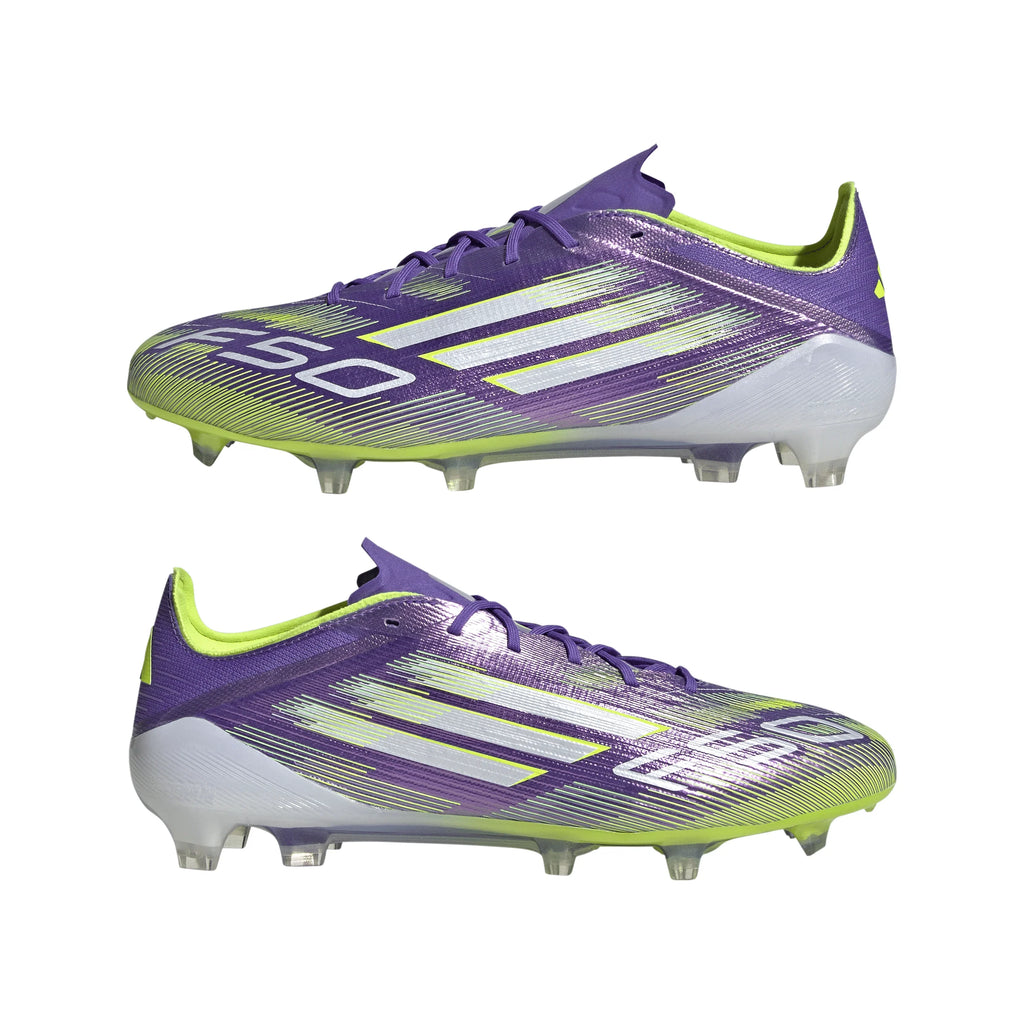 adidas F50 Elite Firm Ground Soccer Cleats Purple White Lemon