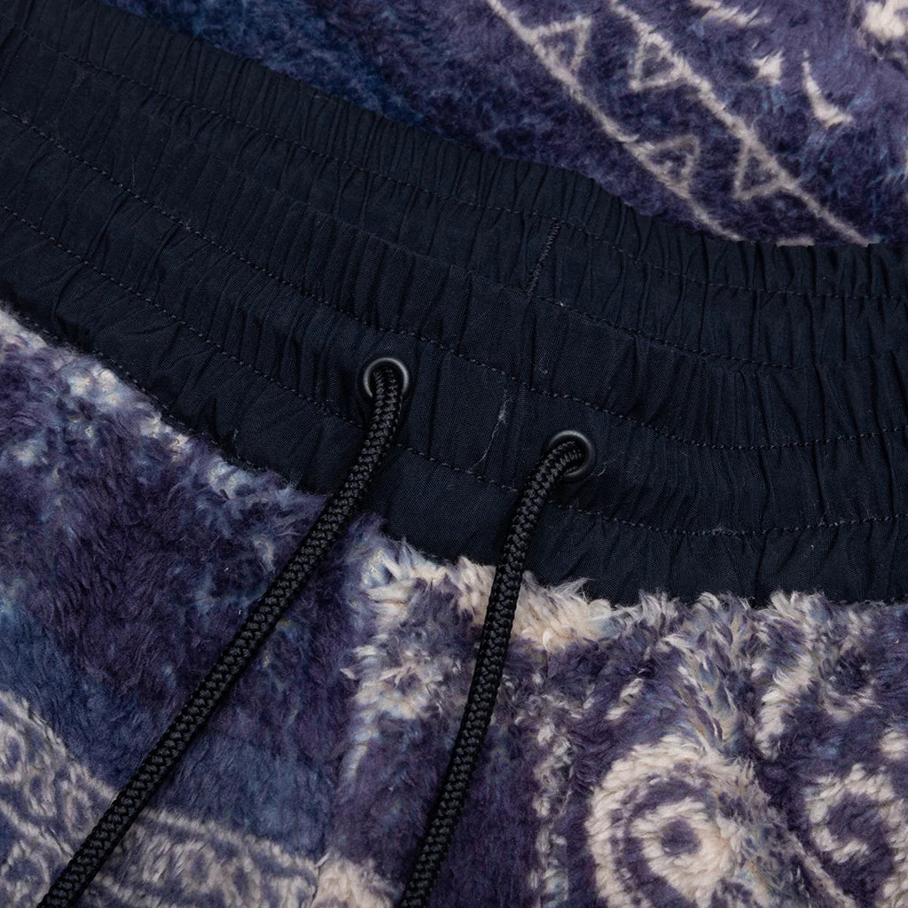 Bandana Pattern Fleece Pants Navy