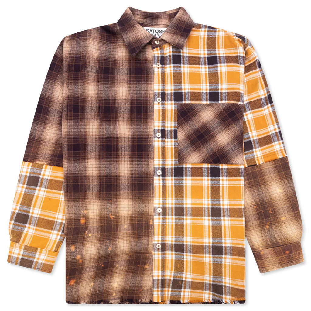Patchwork Logo Flannel Yellow Brown