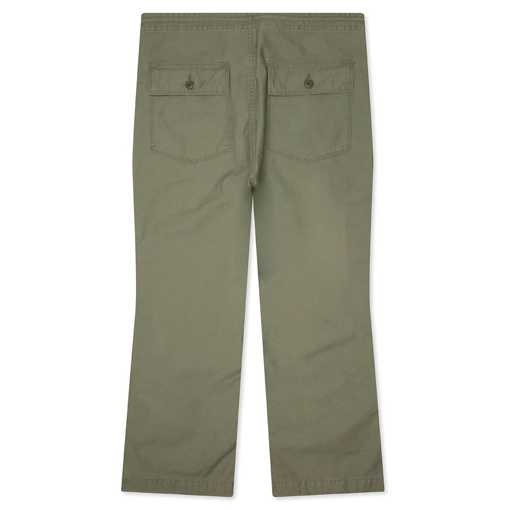 Reversed Sateen String Fatigue Pant Olive