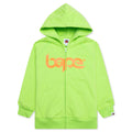 Kids Bape Relaxed Fit Pigment Dye Zip Hoodie Green