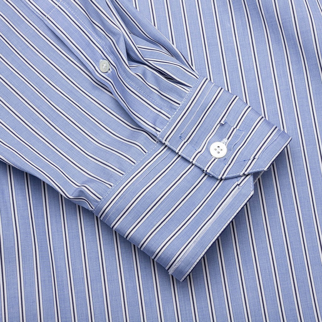 Striped L S Shirt Blue