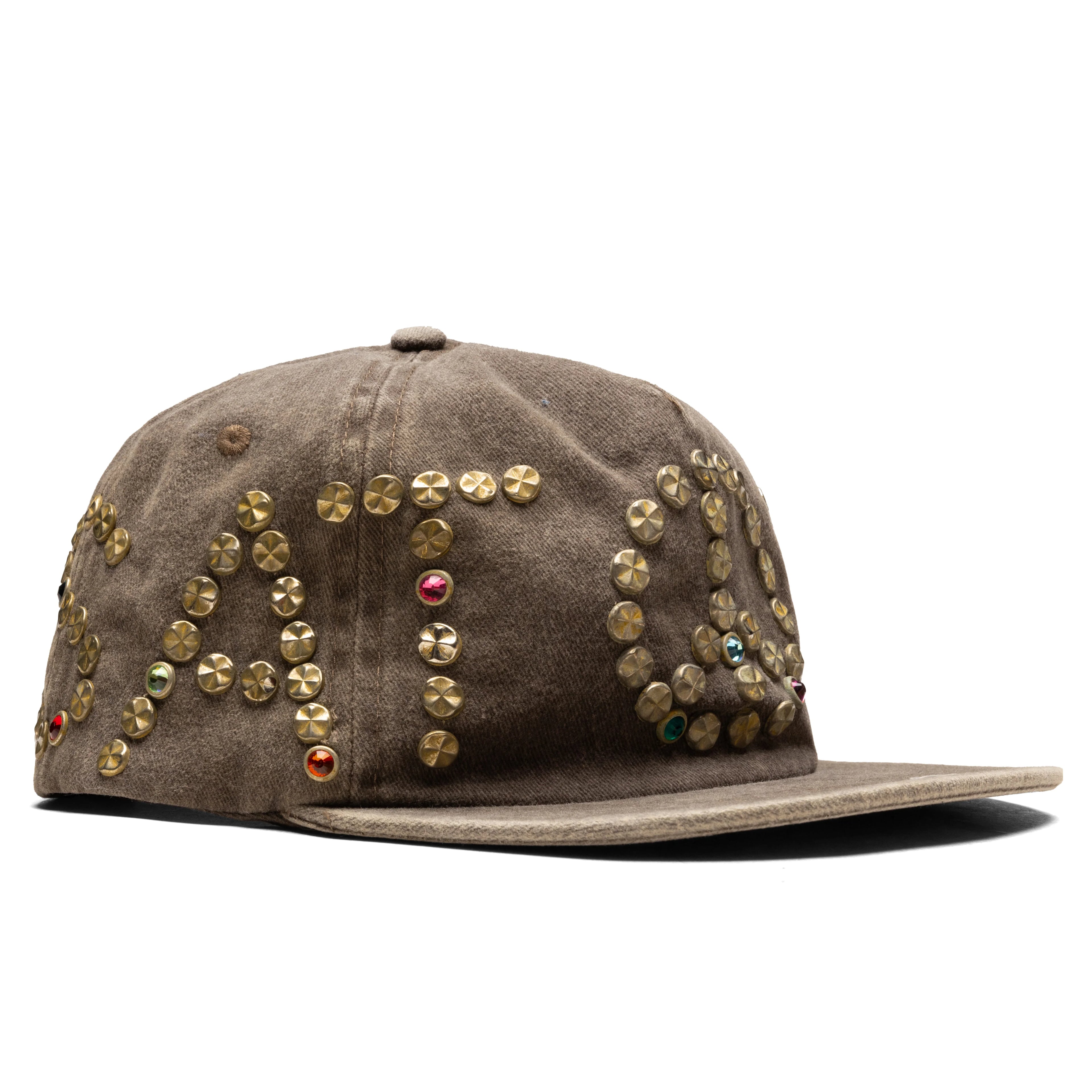 Studded Wrap Around Hat Brown