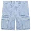 Denim Logo Cargo Shorts Light Wash