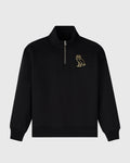 Signature Quarter Zip Mockneck Black