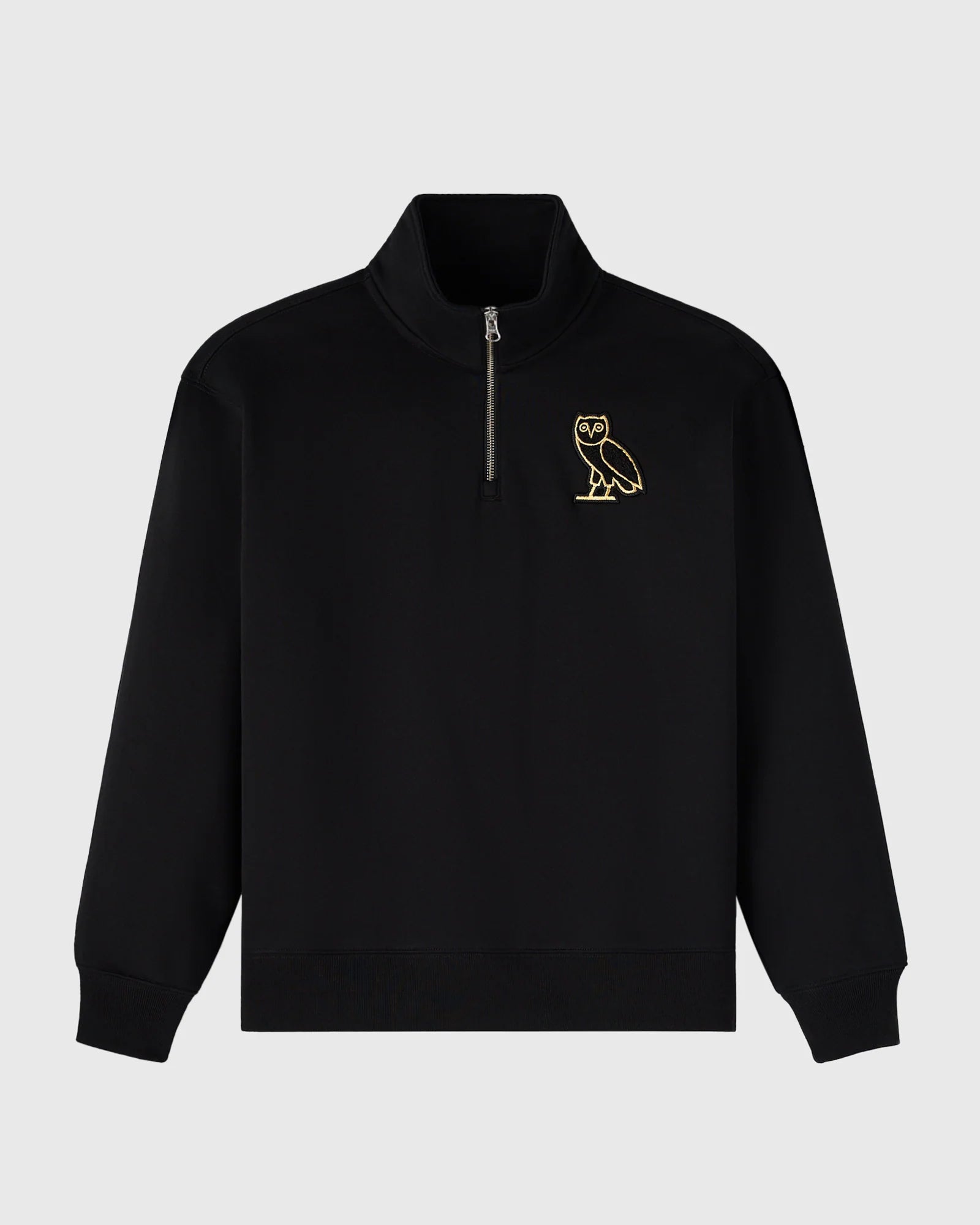 Signature Quarter Zip Mockneck Black