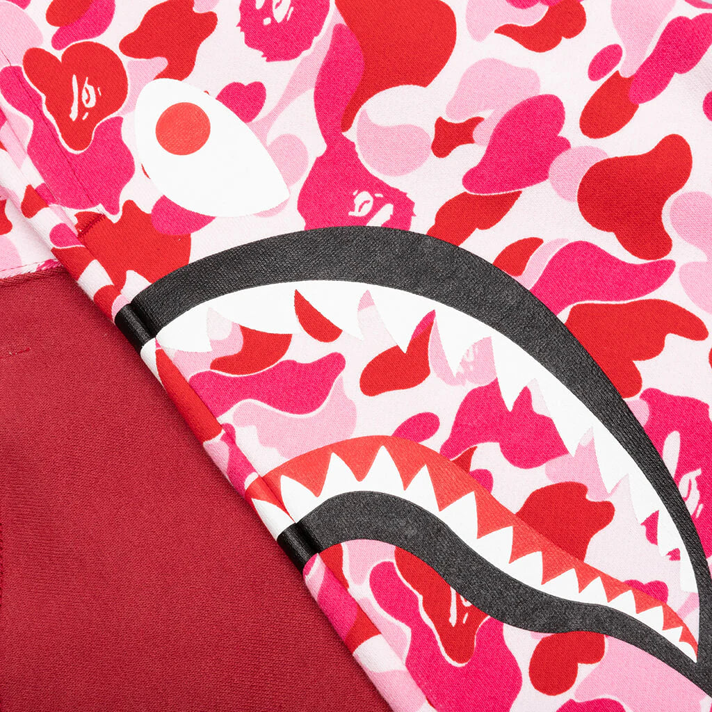 Abc Camo Side Shark Sweat Shorts Pink