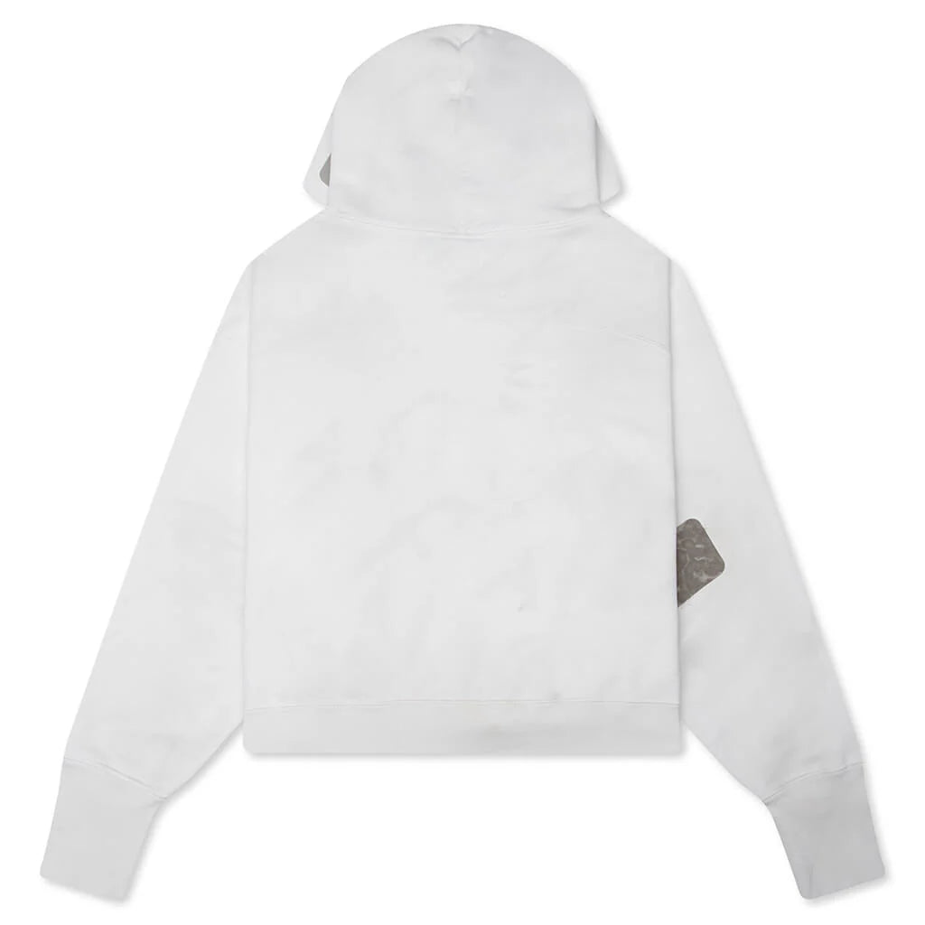Stamp Zip Up Hoodie Vintage White