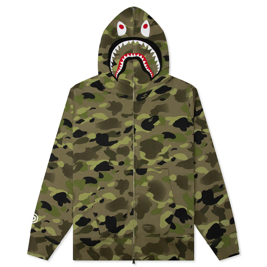 Graduation Camo Shark Full Zip Hoodie Olive Drab