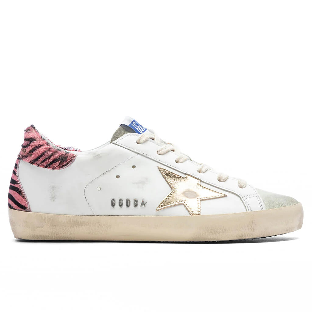 Womens Super Star Sneakers White Taupe Pink Black