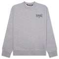 Back College Crew Melange Grey Petrol