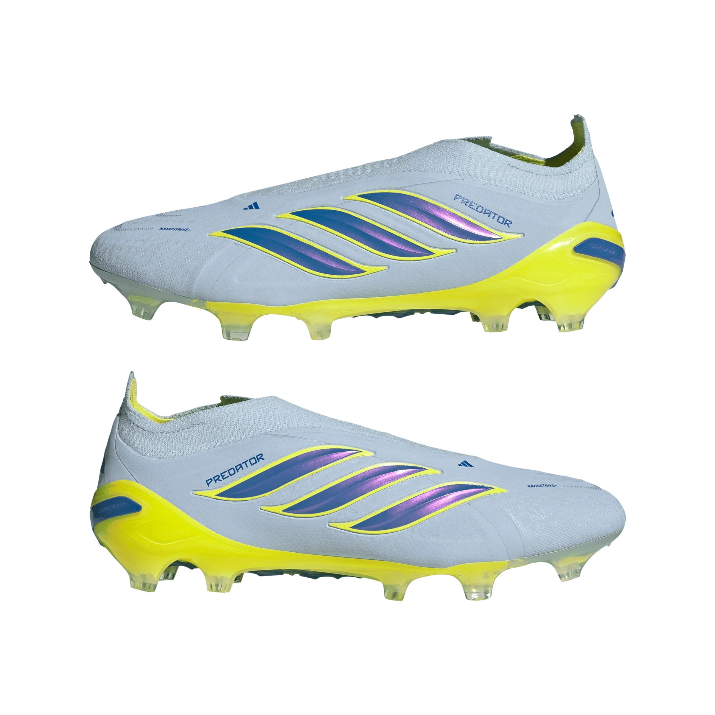 adidas Predator Elite Laceless FG Firm Ground Mens Soccer Cleats Sky Blue Yellow