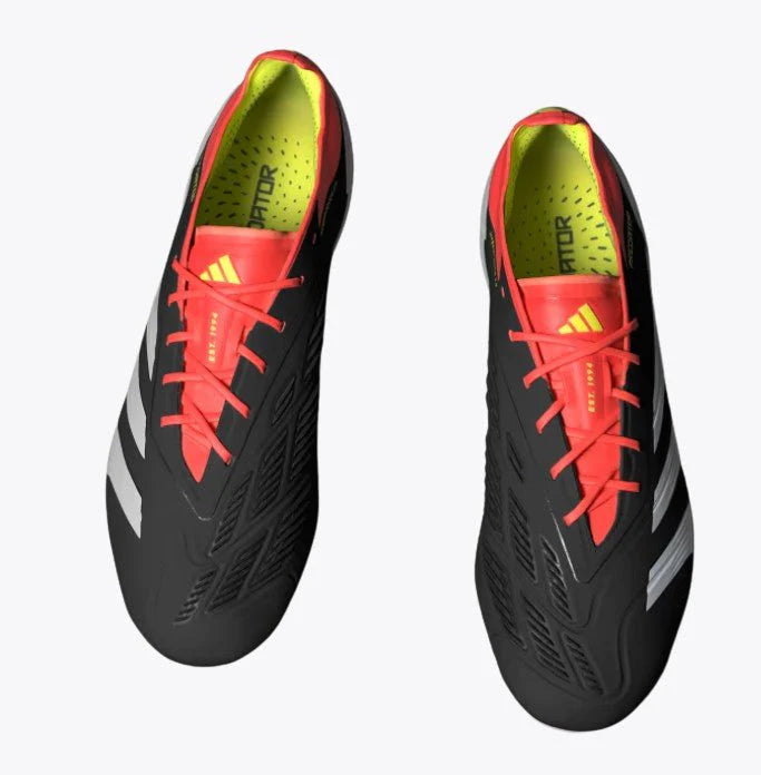 adidas Predator Elite FG Mens Firm Ground Soccer Cleats Black White Solar Red