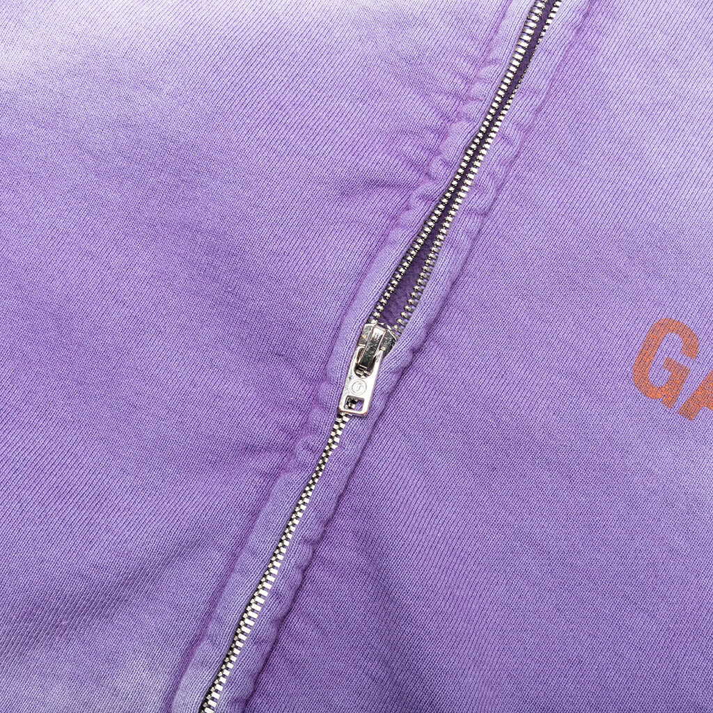 French Zip Hoodie Purple
