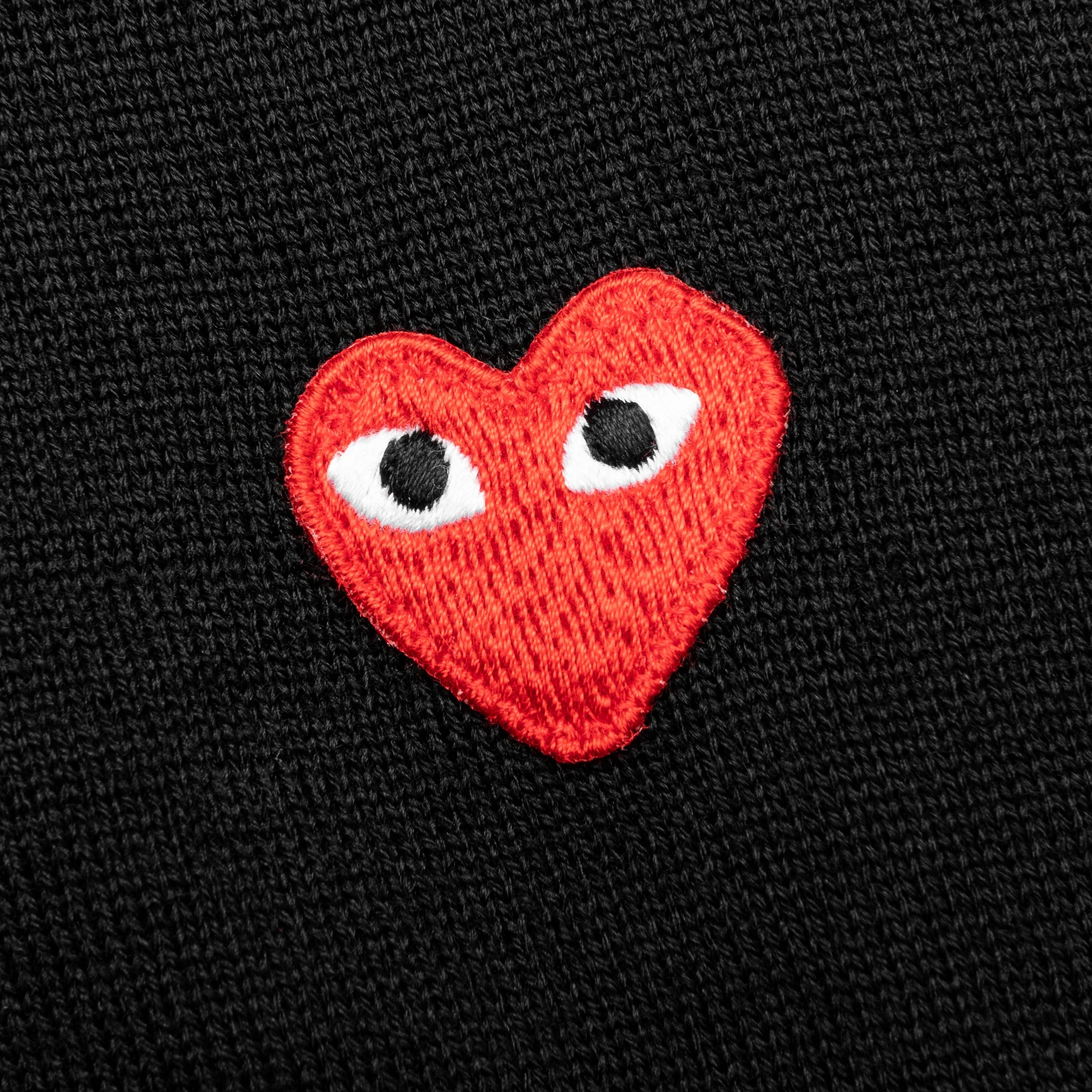 Red Emblem S S Polo Neck Black