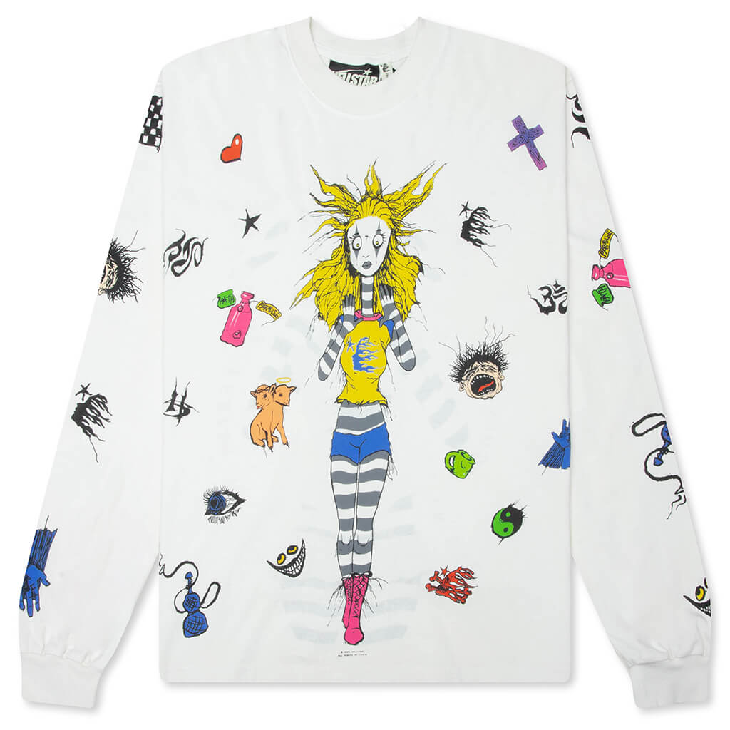 Down The Paradise Path Longsleeve White