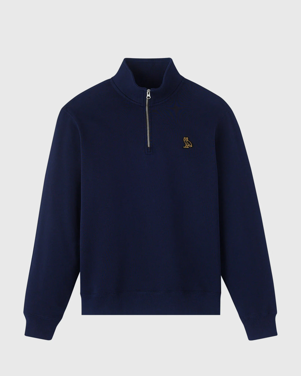 Classic Quarter Zip Mockneck Sweatshirt Navy