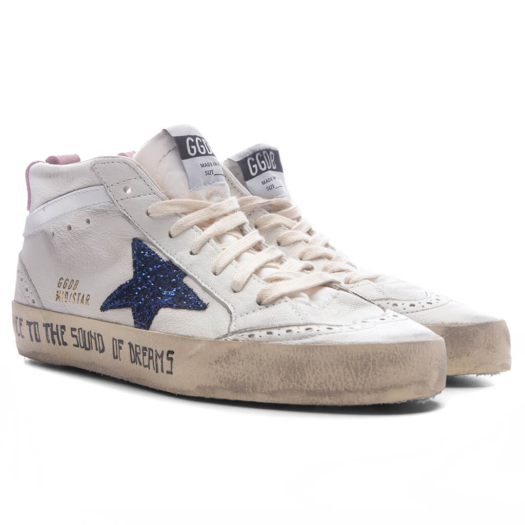 Womens Mid Star White Blue Pink