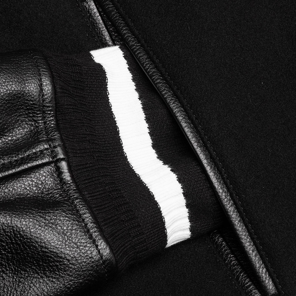 Wool and Leather 4G Varsity Jacket Black