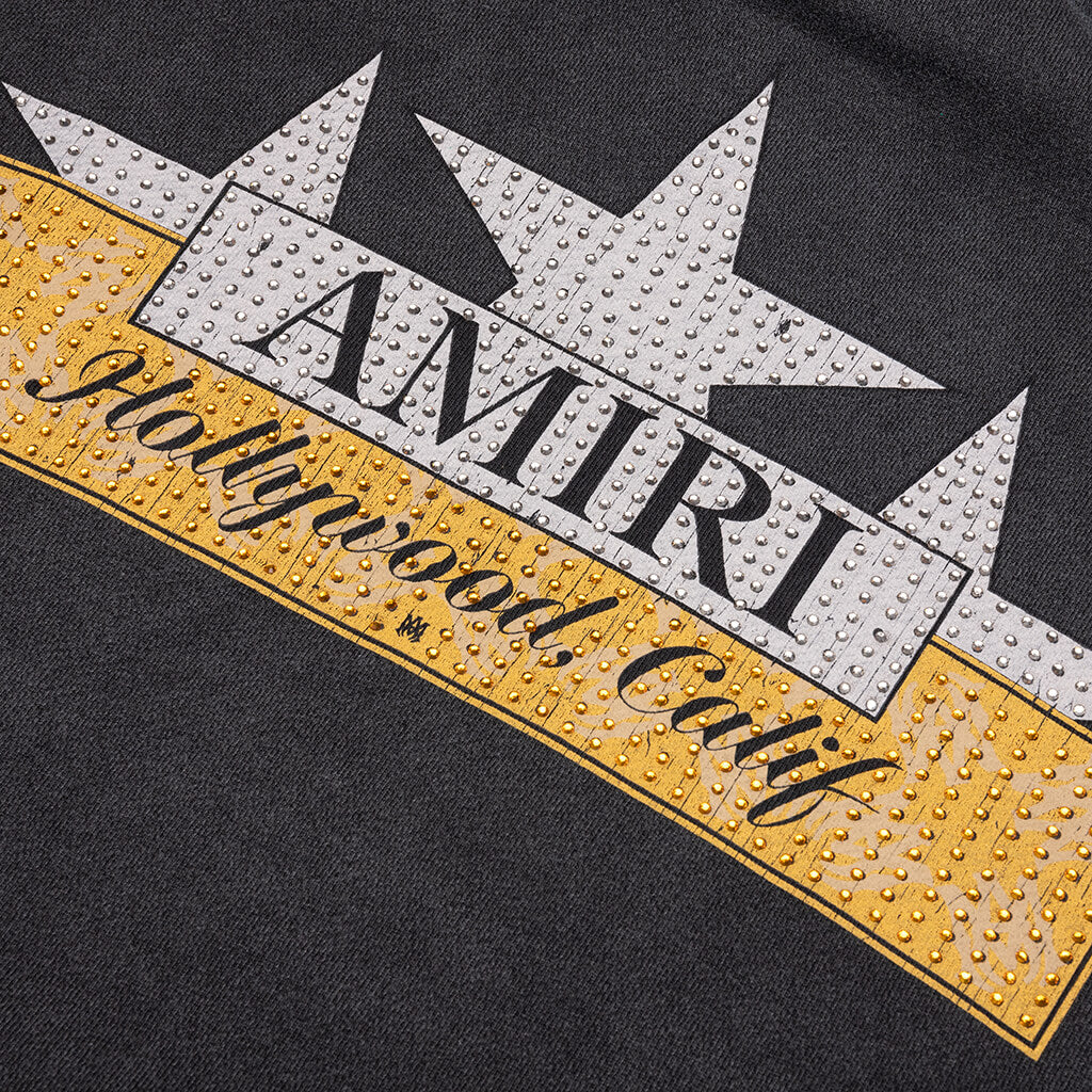 Vintage Crystal Star Hoodie Black