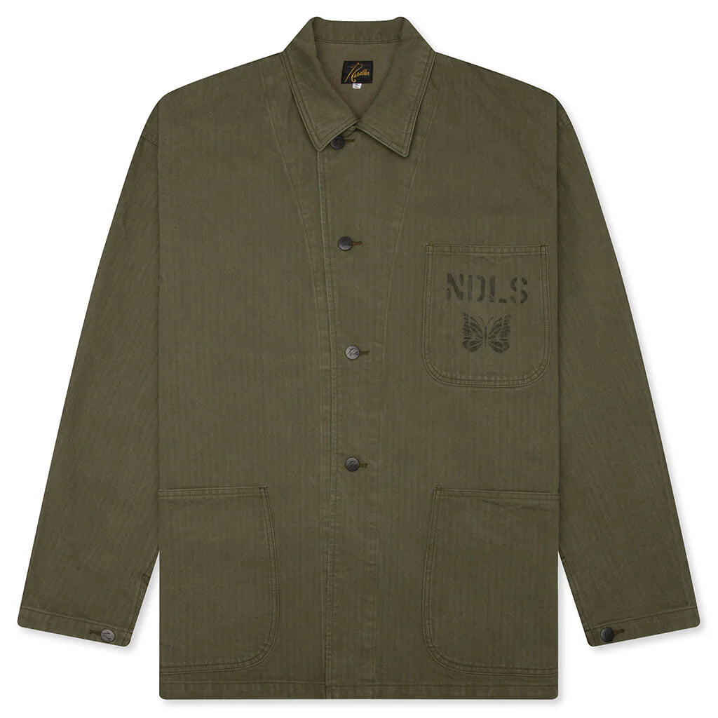 Cotton Herringbone N 3 Jacket Olive