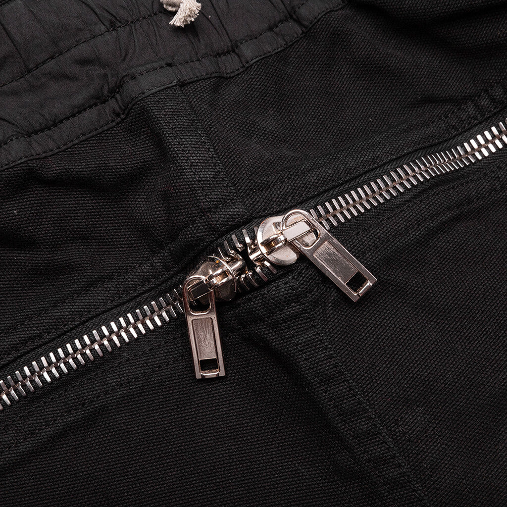 Butt Zipp Long Boxer Shorts Black