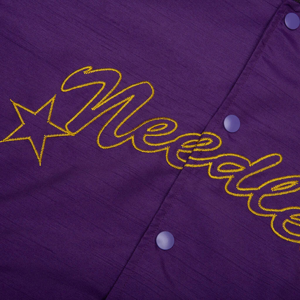 Poly Shantung Stadium Jacket Purple