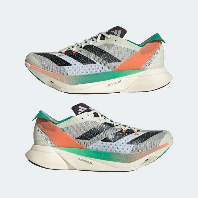 Adidas Adizero Adios Pro 3 Branco Preto Fusão Coral