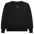 Mock Neck Smile Sweatshirt Black