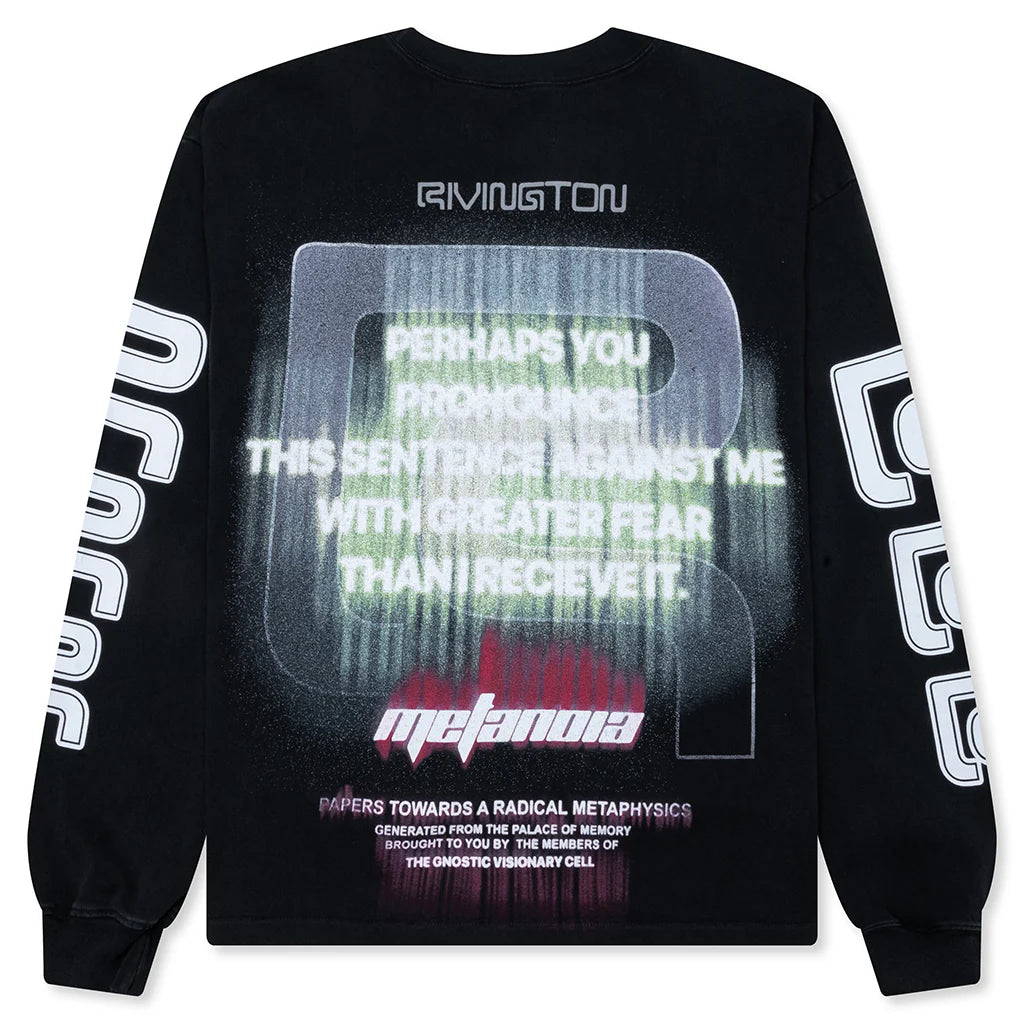 Sentence Garden L S Tee Jet Black