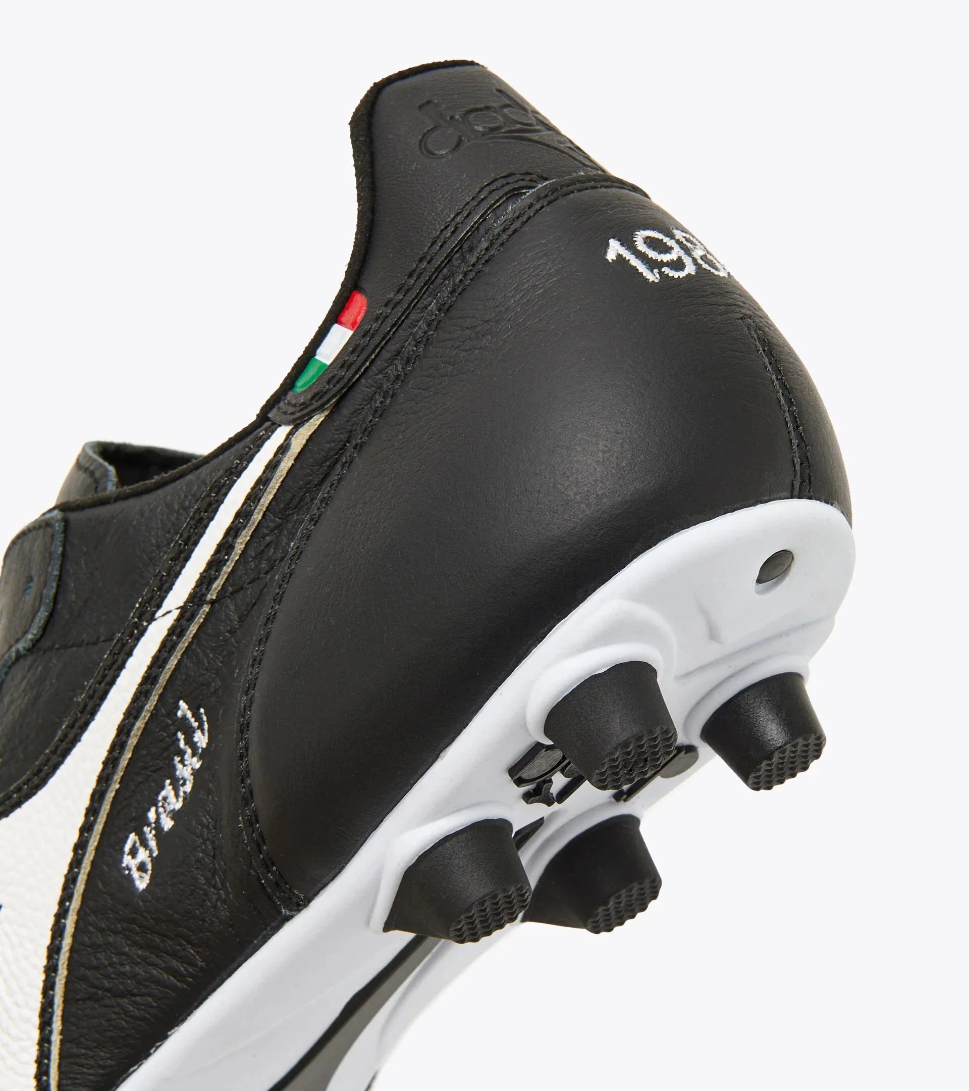 Diadora Brasil Made in Italy OG LTMDPU FG Firm Ground Soccer Cleats Black White