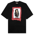 Cotton T Shirt with Mended Patch Black