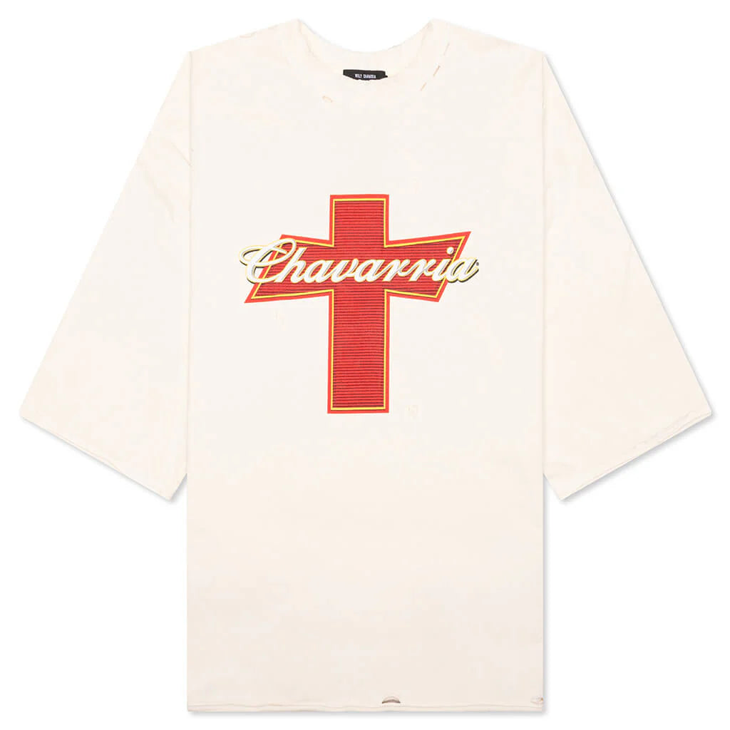 Budweiserria Destroyed Buffalo Tee Off White