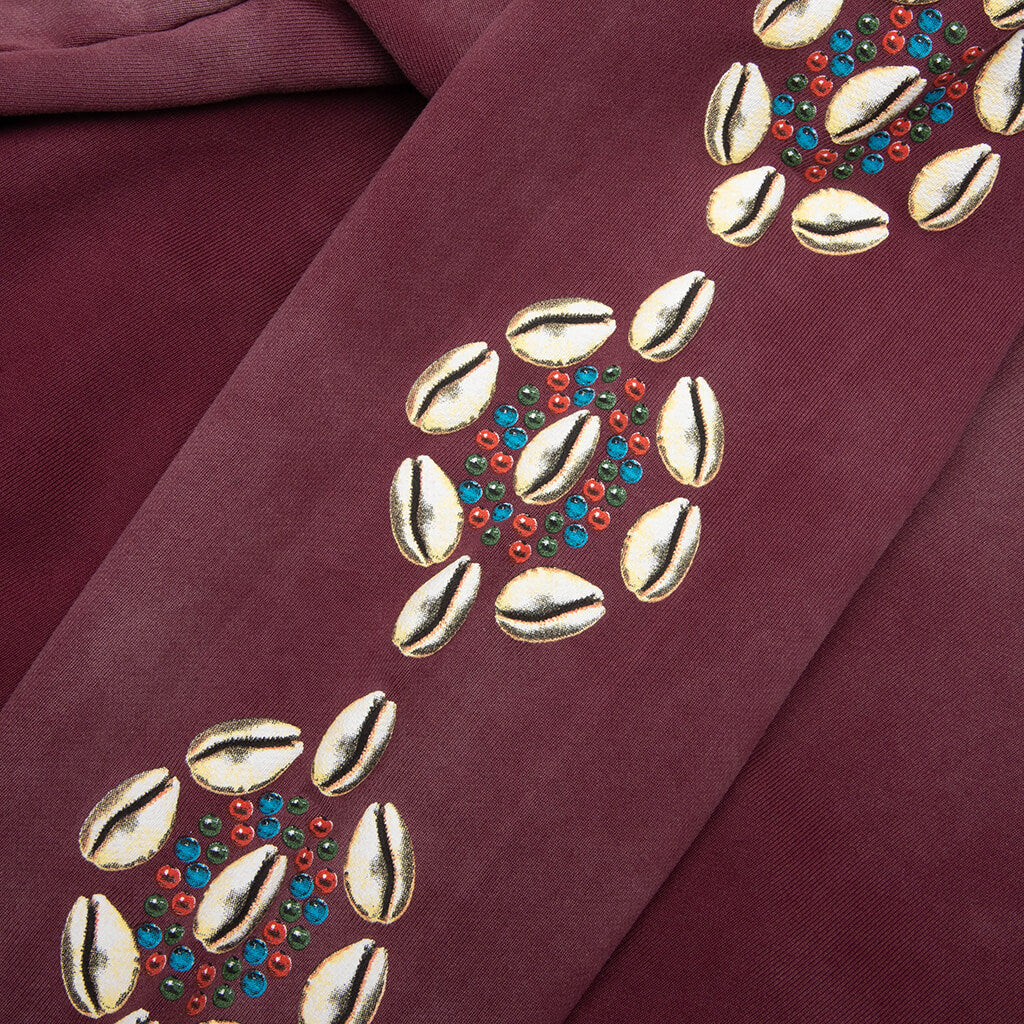 Barriers Cowrie Shell Hoodie Maroon
