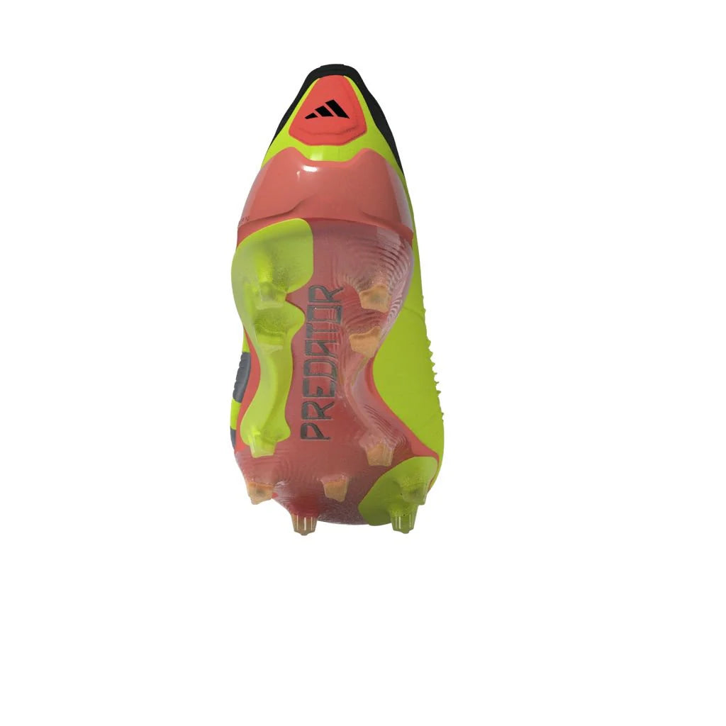 adidas Predator Elite Laceless FG Laceless Firm Ground Soccer Cleats Solar Yellow Black Solar Red