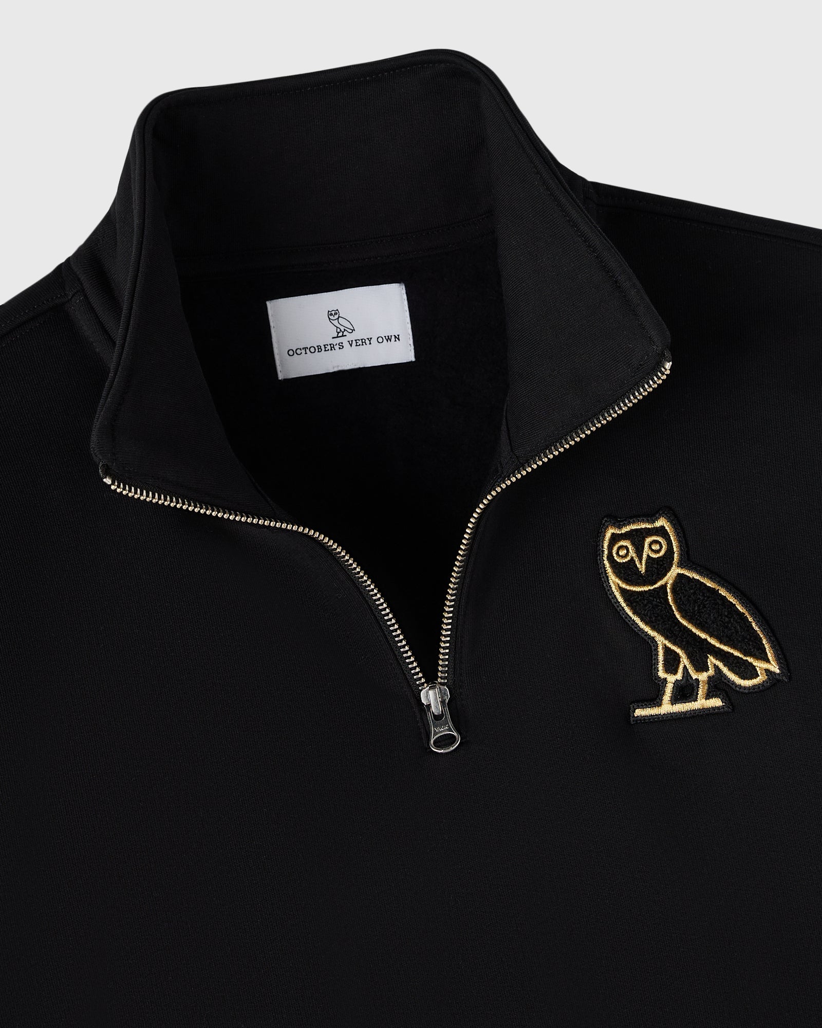Signature Quarter Zip Mockneck Black