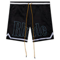 Rhude Logo Basketball Swim Shorts Black White