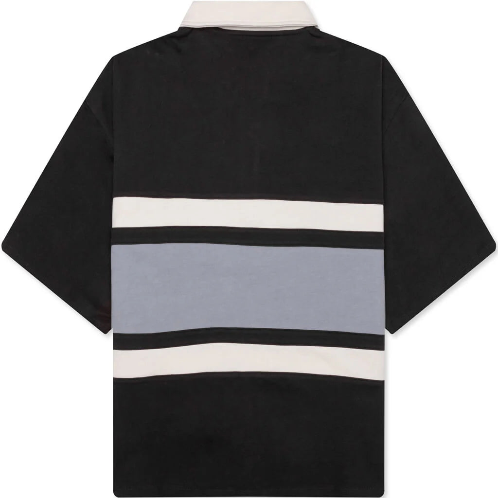 Collegiate S S Polo Shirt Off Black