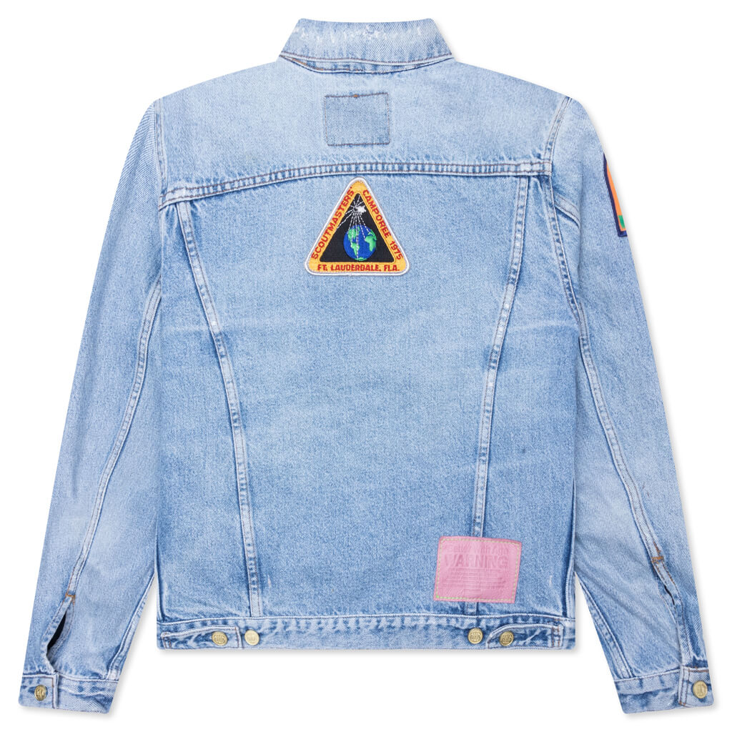 Charlatan Reversible Denim Baseball Jacket Indigo