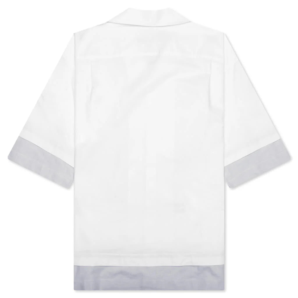 Double Layer Short Sleeve Shirt White