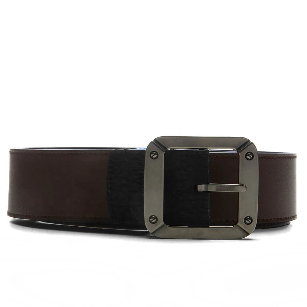 Reversible Leather Belt Black Brown