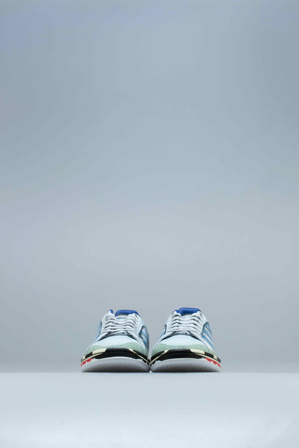 Raf Simons Micropacer Stan Smith Mens Shoes Silver Metallic Red Blue